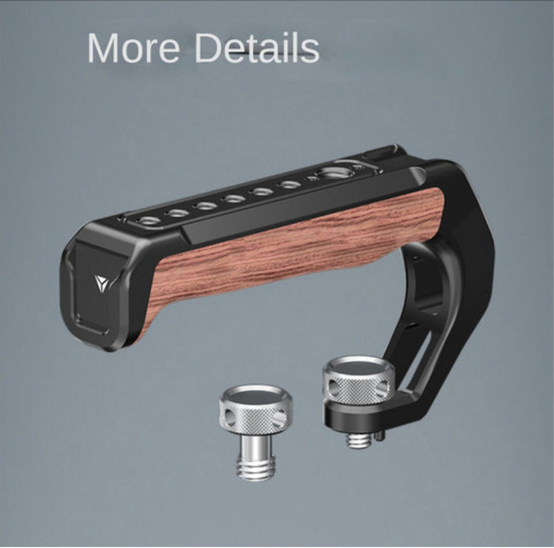 Wooden TopHandle, Top Handgrip Arri Locating Pin with 3/8"-16 and 1/4"-20 Screw TOPCINE