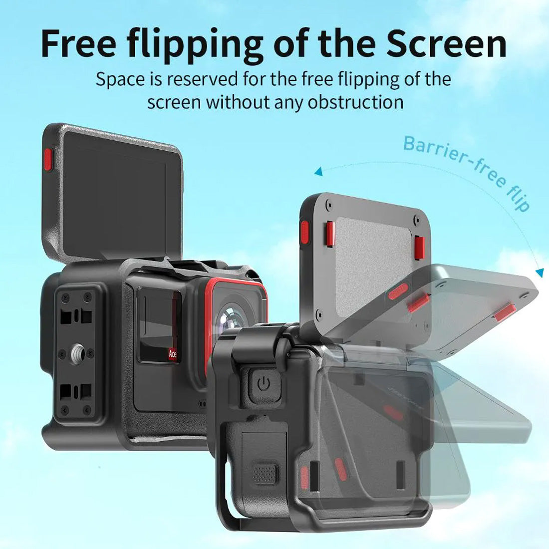 Protective Frame Expansion ABS Cage Case Action Housing Shell for Insta360 Ace/Ace Pro