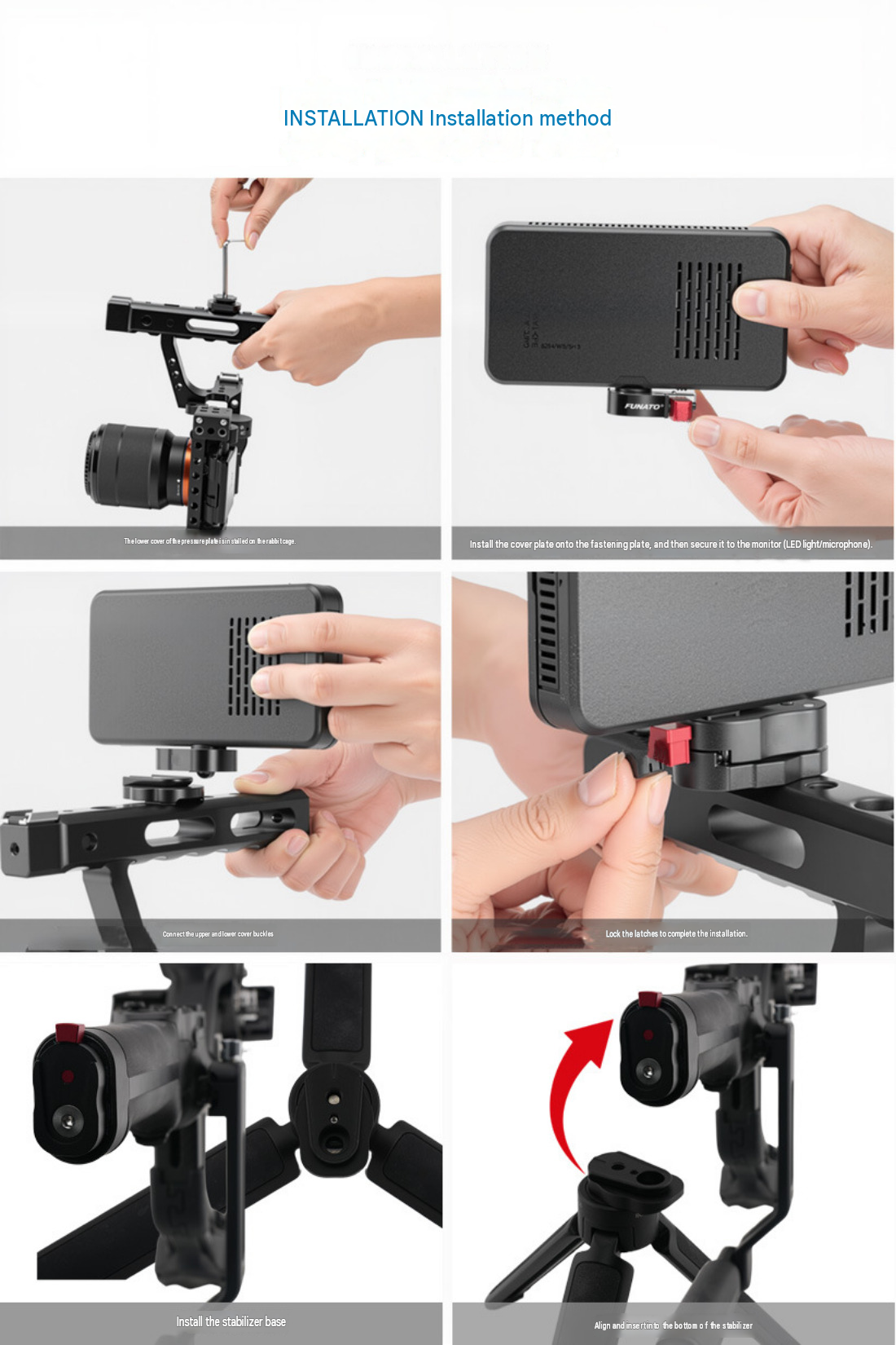 Universal Mini Quick Release Plate for Monitor, LED Light, Phone Holder & Camera Cage