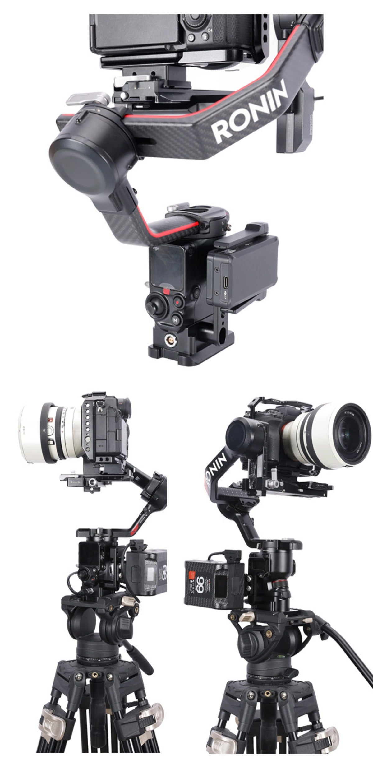 DJI Ronin RS2 RS3Pro RS4Pro RS3 RS4 RS5 Stabilizer Power Supply Base Quick Lock with Multiple Extension Interfaces