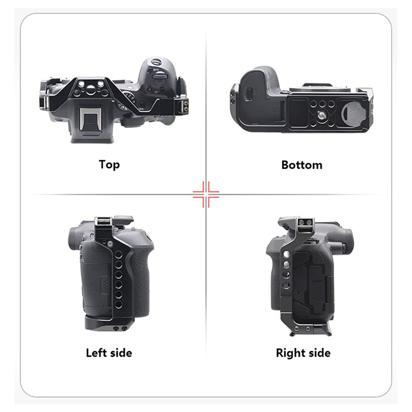 Camera Cage for Canon EOS R7 DSLR Camera with Dual Cold Shoe Mount Topcine Official Store