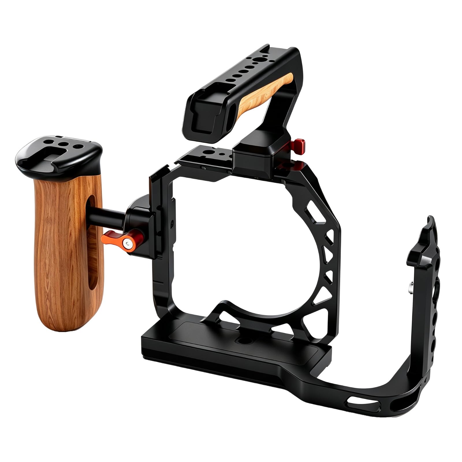 Camera Cage for EOS R6V with NATO Chute Arca Base Cold Shoe camera cage Topcine Official Store