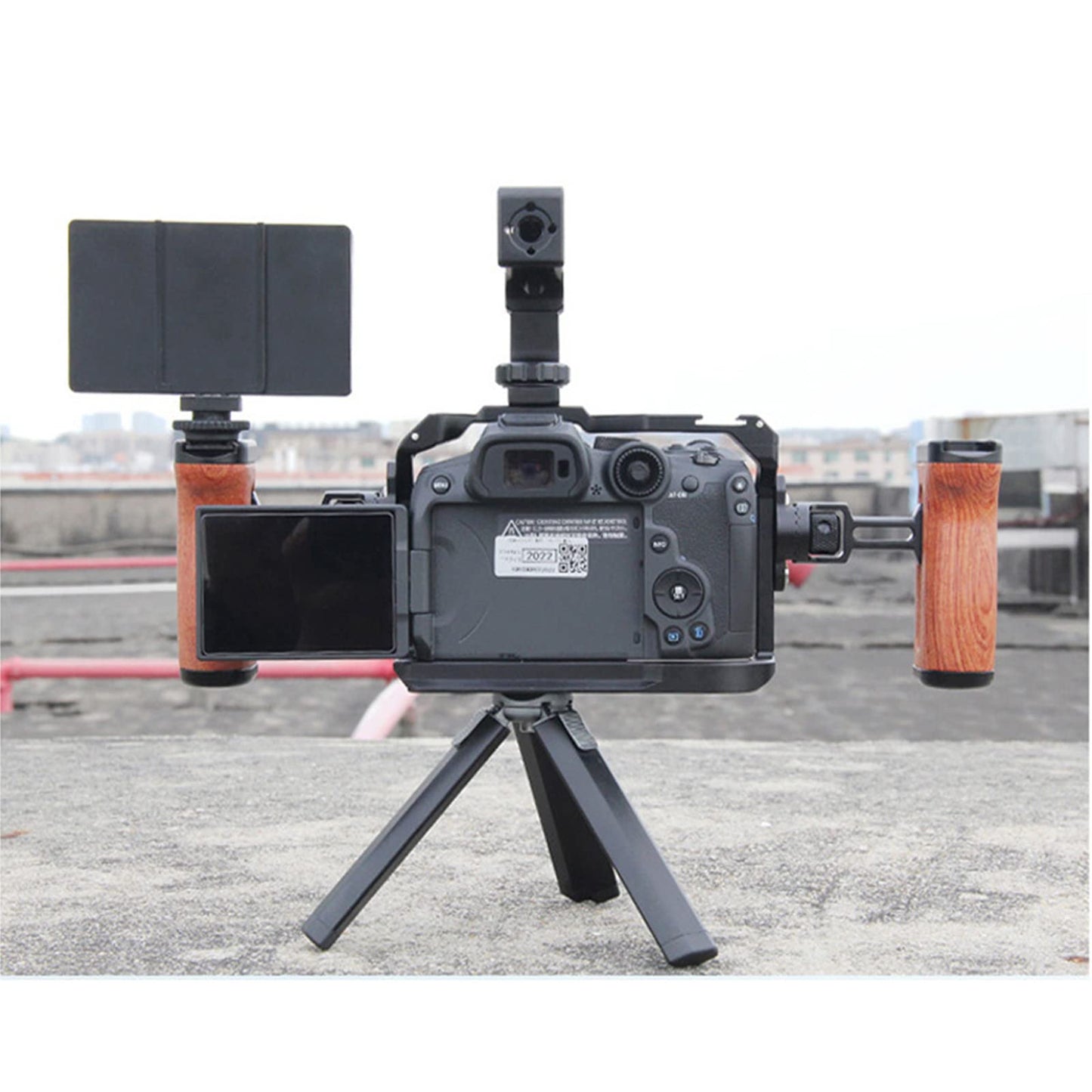 Camera Cage for Canon EOS R7 DSLR Camera with Dual Cold Shoe Mount Topcine Official Store