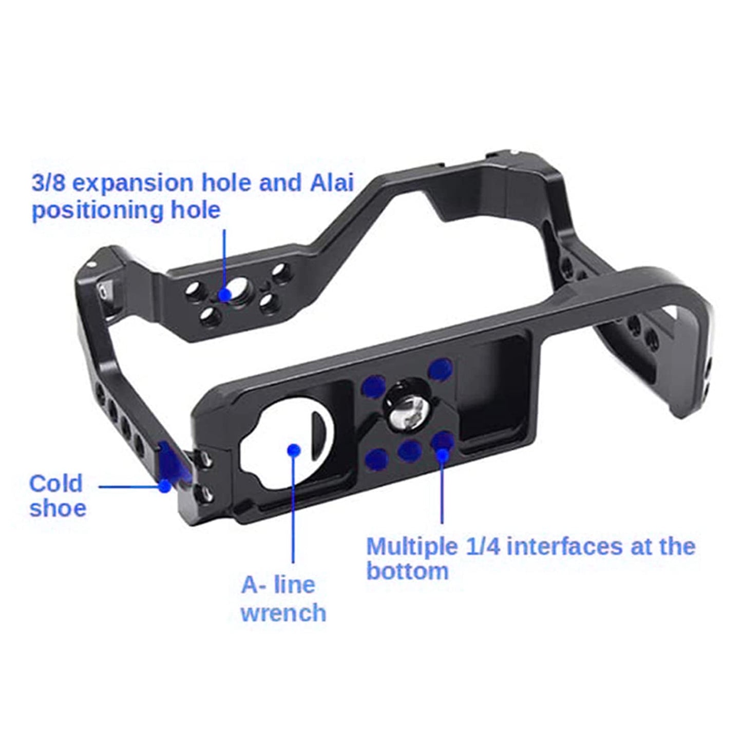 Camera Cage for Canon EOS R7 DSLR Camera with Dual Cold Shoe Mount Topcine Official Store