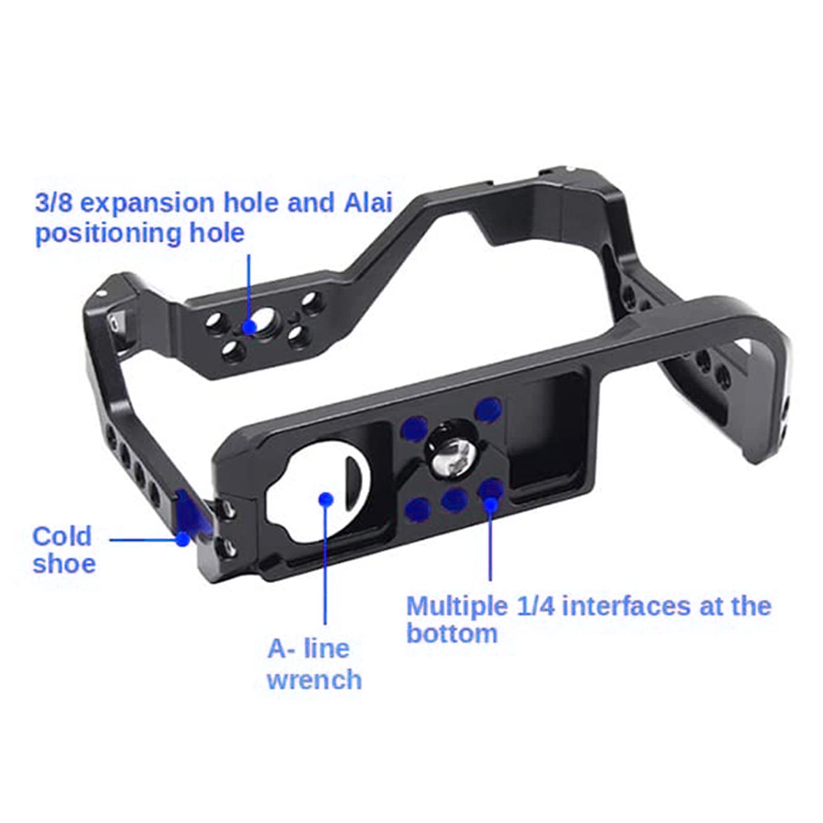 Camera Cage for Canon EOS R7 DSLR Camera with Dual Cold Shoe Mount Topcine Official Store