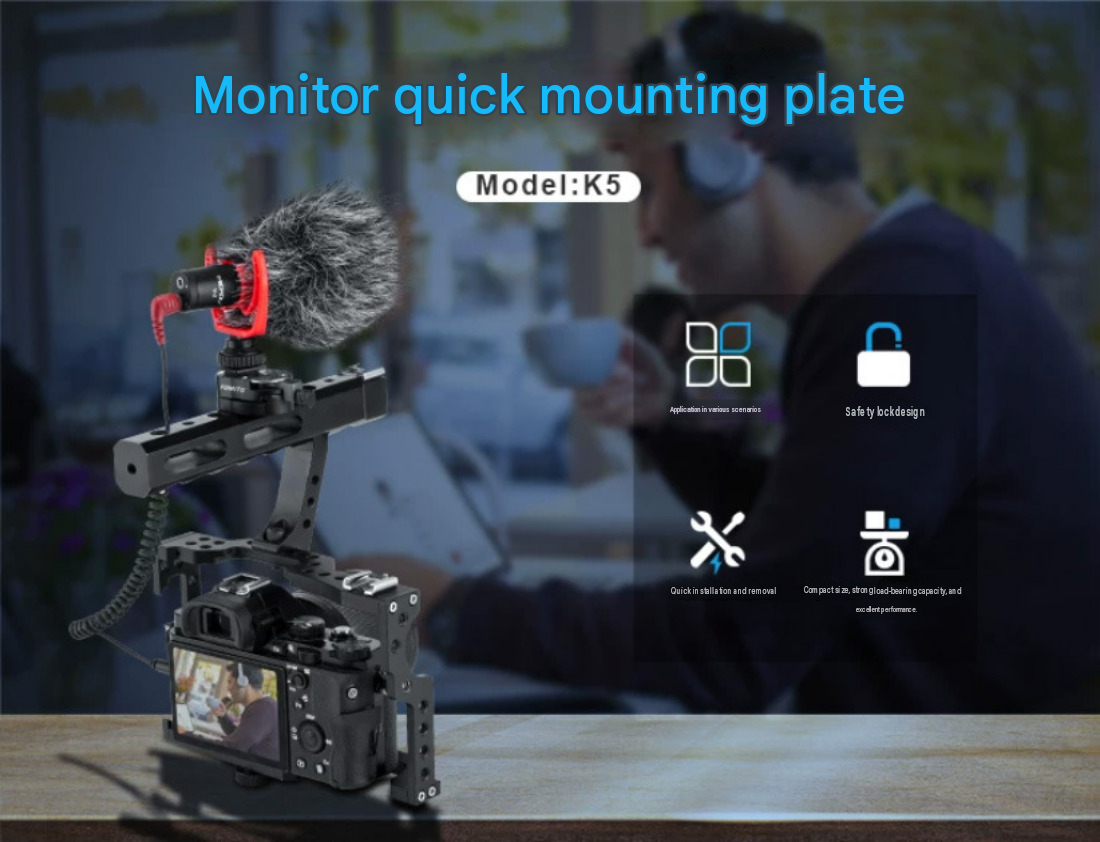 Universal Mini Quick Release Plate for Monitor, LED Light, Phone Holder & Camera Cage