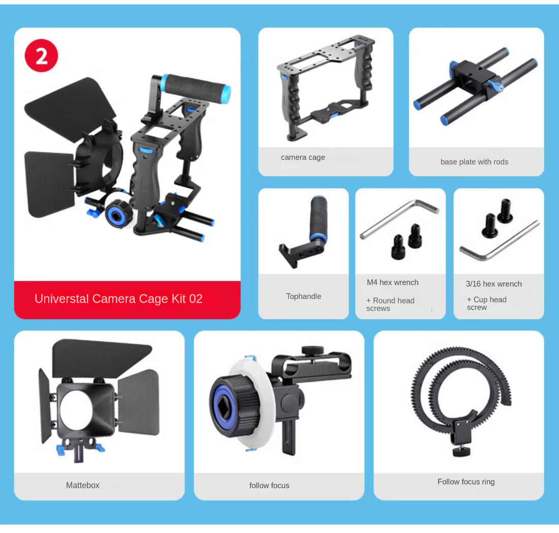 Camera Shoulder Support Rig Kit with Cage & Matte Box for Dslr Video Camcorder camera shoulder rig set TOPCINE