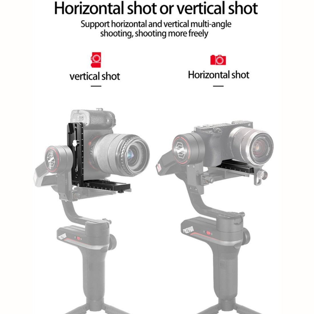Quick Release Vertical Camera Mount for DJI RS2 RSC2 RS3 & Zhiyun Weebill S Gimbals camera plate TOPCINE