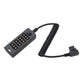 TOPCINE Multifunctional D-Tap Male Port To 4-D-Tap Female Port Coiled Splitter Cable with Power Switch D-tap for V-Mount V-Lock, Gold Mount Battery to 3P x 4 Female Port & USB for LCD Monitor, LED Video Light, BMPCC 4K 6K, ARRI RED Camera and Smartphone