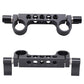 15mm Double Hole Pipe Clamp Rail Connector SLR Camera Parallel Dual-Hole Multi-Function Pipe Clamp for DSLR Camera Rig TOPCINE