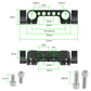 15mm Double Hole Pipe Clamp Rail Connector SLR Camera Parallel Dual-Hole Multi-Function Pipe Clamp for DSLR Camera Rig TOPCINE