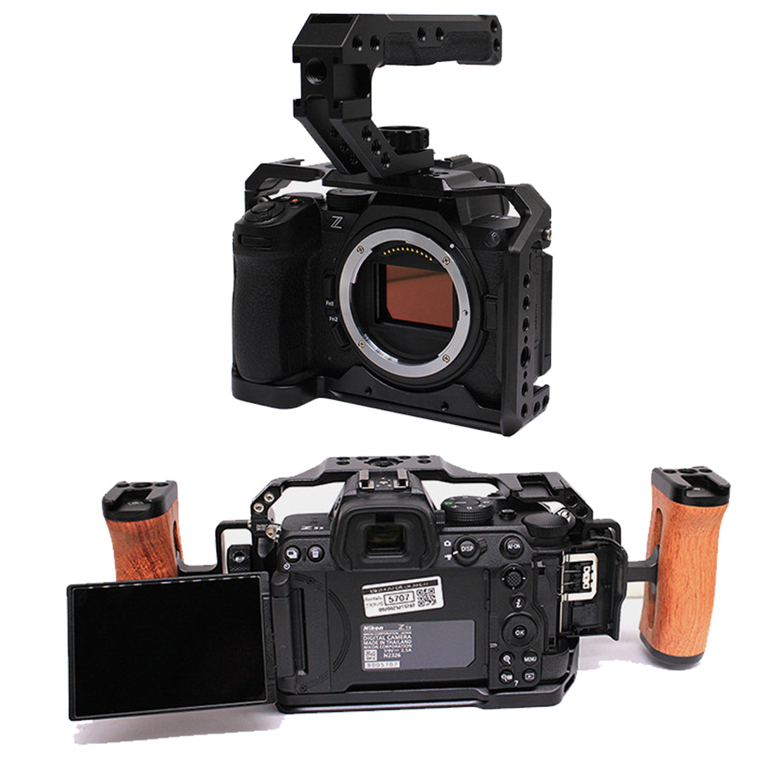 Z5II Z6III Camera Cage for Nikon Z5II Z6III/Z5/Z6/Z7/Z6II/Z7II Arca-Swiss Base