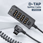 Topcine Multifunctional D-Tap Male Port To 4-D-Tap Female Port Coiled Splitter Cable with Power Switch D-tap for V-Mount V-Lock, Gold Mount Battery to 3P x 4 Female Port & USB for LCD Monitor, LED Video Light, BMPCC 4K 6K, ARRI RED Camera TOPCINE