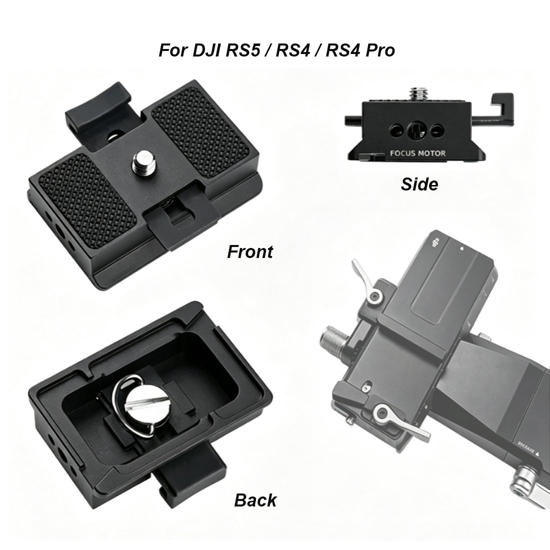 Quick Release Plate for DJI RS5/RS4/RS4 Pro/RS4min/RS3/RS3 Pro/RS2/RSC2 quick release plate TOPCINE RS5/RS4/RS4Pro