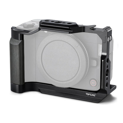 Topcine Camera Cage for Canon R50V with Arca-Swiss Base & Wooden Grip camera cage Topcine Official Store R50V cage