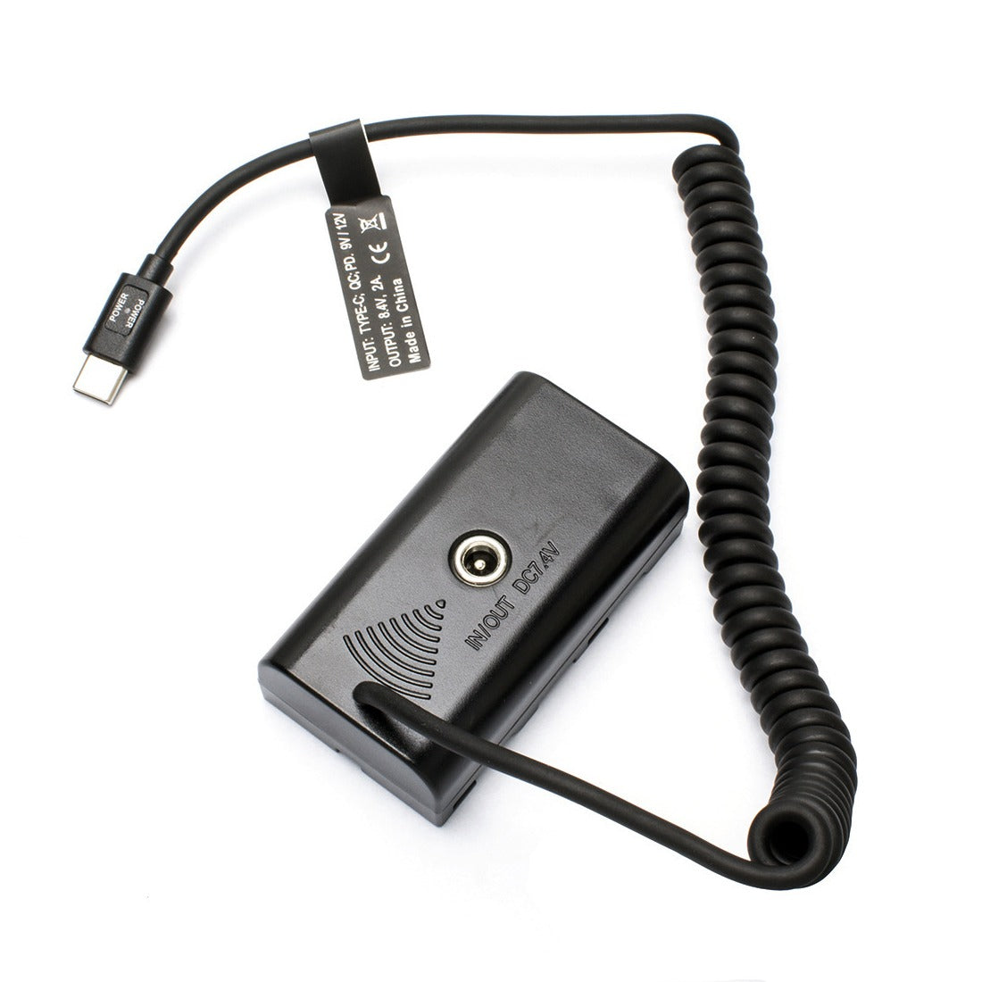 D-Tap to NP-F550 / NP-F970 Dummy Battery Cable for V Mount Battery Power Cable camera dummy battery TOPCINE USB-C Plug