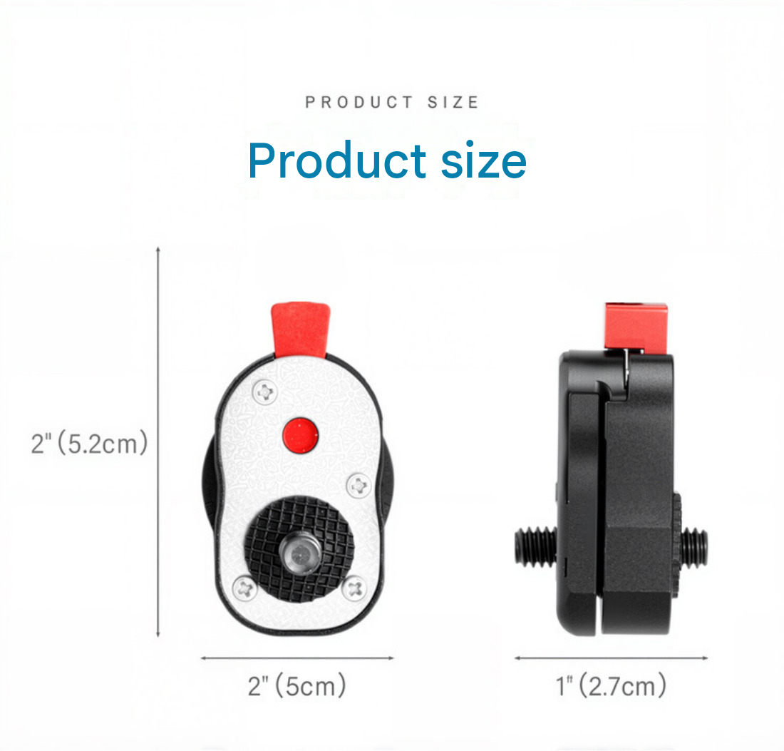 Universal Mini Quick Release Plate for Monitor, LED Light, Phone Holder & Camera Cage