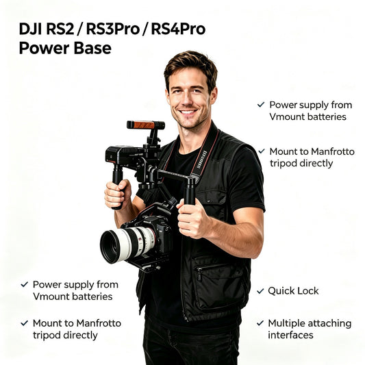 DJI Ronin RS2 RS3Pro RS4Pro RS3 RS4 RS5 Stabilizer Power Supply Base Quick Lock with Multiple Extension Interfaces