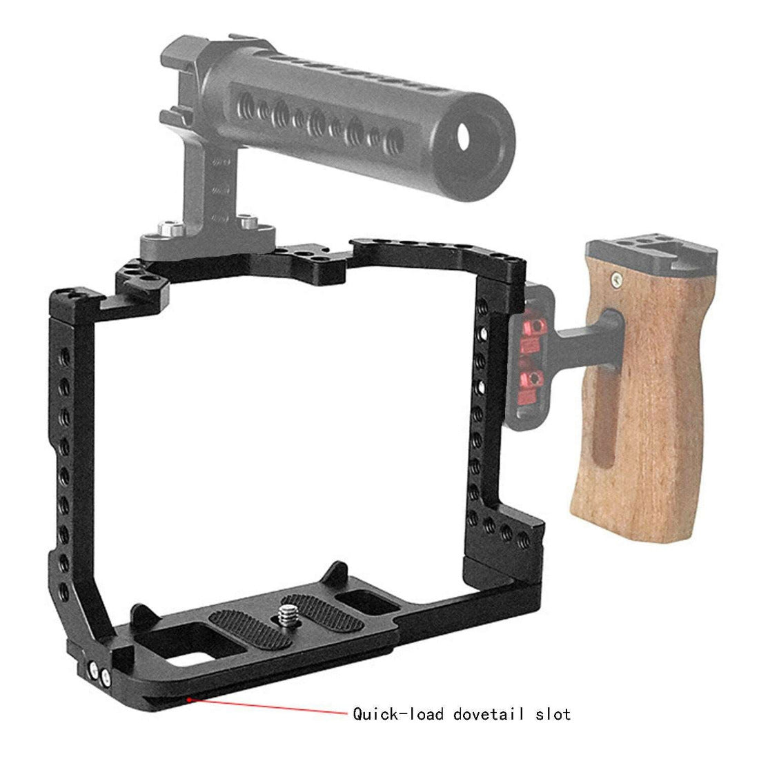 Canon EOS 90D 80D 70D Camera Cage with Cold Shoe Mount & Quick Release Base camera cage TOPCINE