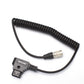 Topcine D-tap to Hirose 4-pin Compatible for Sound Devices 688 633 644 Zoom F8 Coiled Power Cable TOPCINE