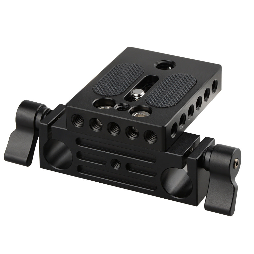 15mm Rod Clamp Baseplate Kit – CNC Machined Quick Release Plate for DSLR/Cinema Cameras (Sony/Canon/Nikon)