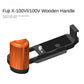 X100VI/X100V Handgrip L Plate Bracke, with Wooden Grip for Fujifilm X100VI/X100V Camera TOPCINE