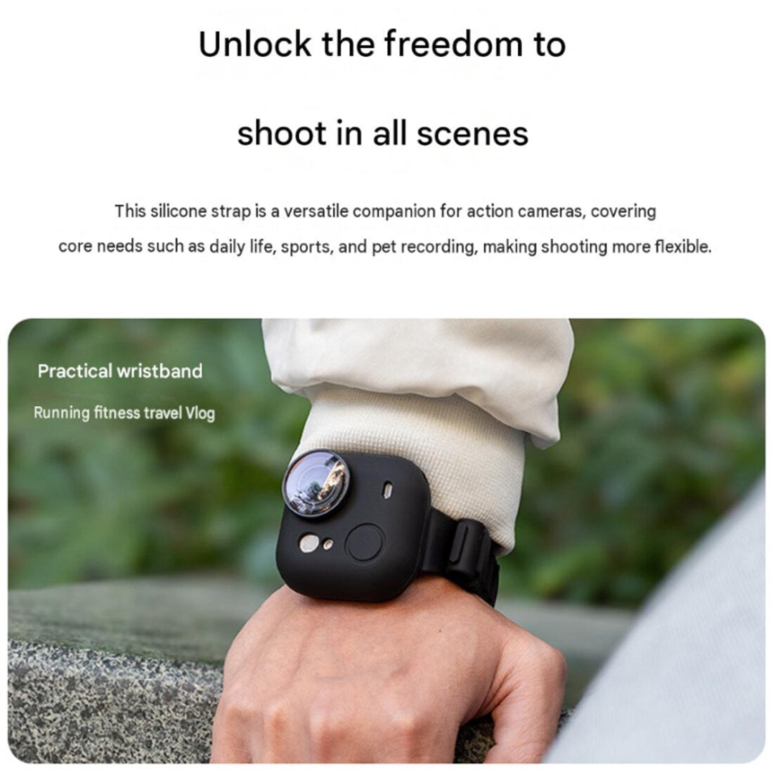 Wrist Strap Mount for Insta360 Go Ultra | Silicone Cover for Insta360 Go Ultra | Expansion Band Strap Silicone Mount Wrist Backpack Holder TOPCINE