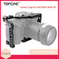 Topcine Camera Cage for Panasonic Lumix G9/GH5II/GH5/GH5S with NATO Rail Cold Shoe Mount Multiple 1/4 Threded Holes