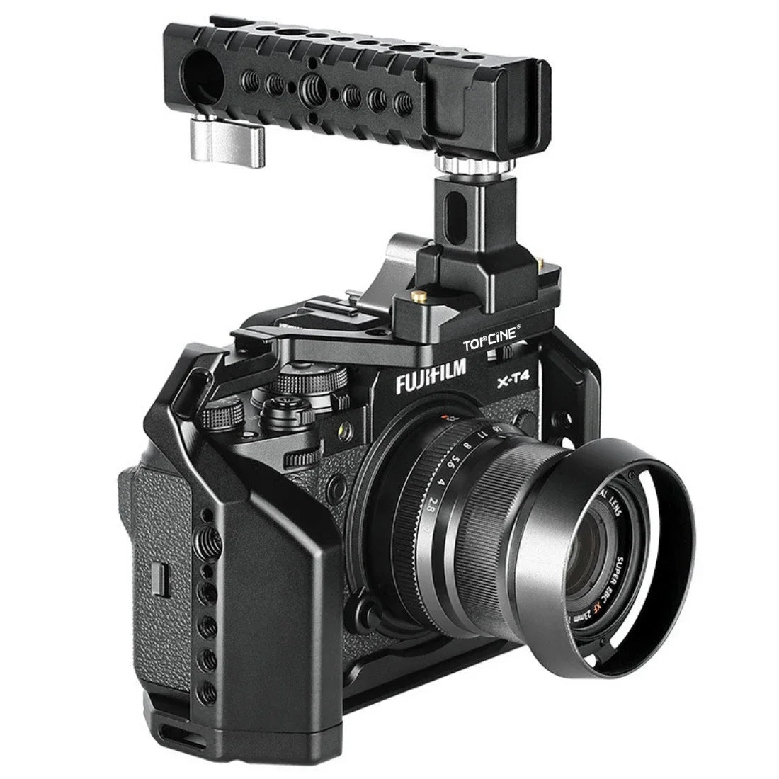 XT4 Cage for Fuji X-T4 Camera Full Aluminum Cage with Sidegrip Arca Bottom Plate