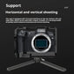 RP Cage for Canon EOS R8/RP Camera Cage with Double Cold Shoe Multiple 1/4 3/8 Threaded Holes for LED Monitor Microphone Vlogging