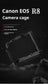 RP Cage for Canon EOS R8/RP Camera Cage with Double Cold Shoe Multiple 1/4 3/8 Threaded Holes for LED Monitor Microphone Vlogging