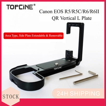 R62 L Plate for Canon EOS R5 R5C R6 R6II L Bracket with Quick Release Arca Plate Vertical Horizontal Shooting Switch for DJI RS4