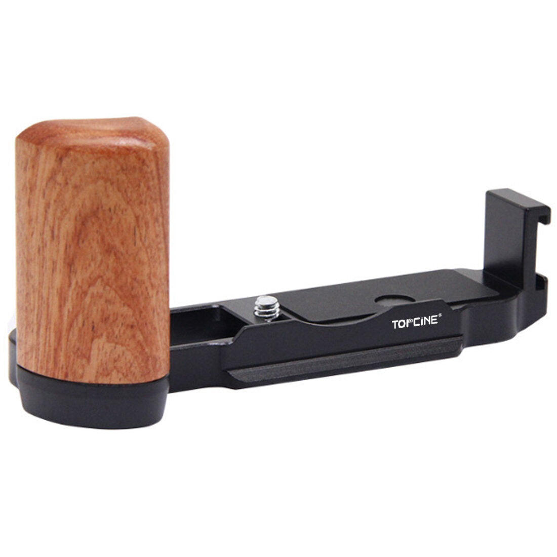 X100VI/X100V Handgrip L Plate Bracke, with Wooden Grip for Fujifilm X100VI/X100V Camera TOPCINE