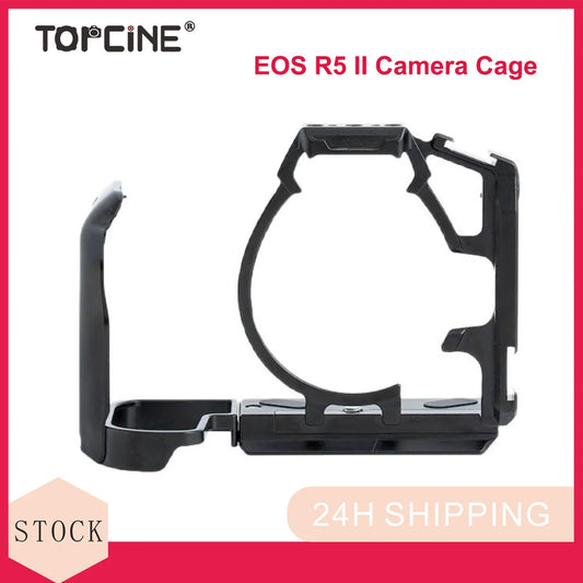 R5II Cage for Canon EOS R5 Mark II Camera Full Cage with Multiple Positioning Points 1/4" Holes Cold Shoe Mount Full Access R52