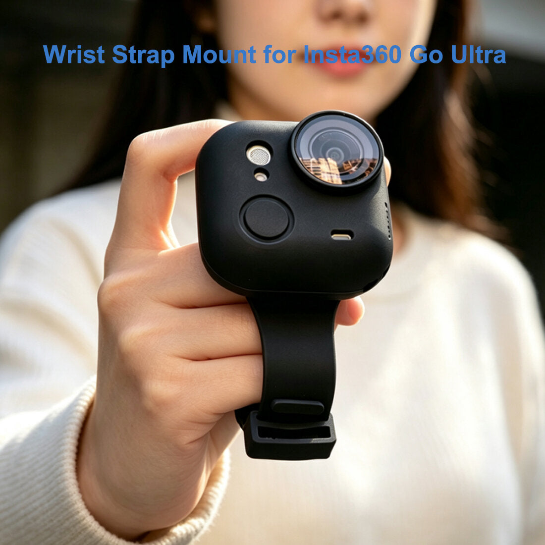 Wrist Strap Mount for Insta360 Go Ultra | Silicone Cover for Insta360 Go Ultra | Expansion Band Strap Silicone Mount Wrist Backpack Holder TOPCINE