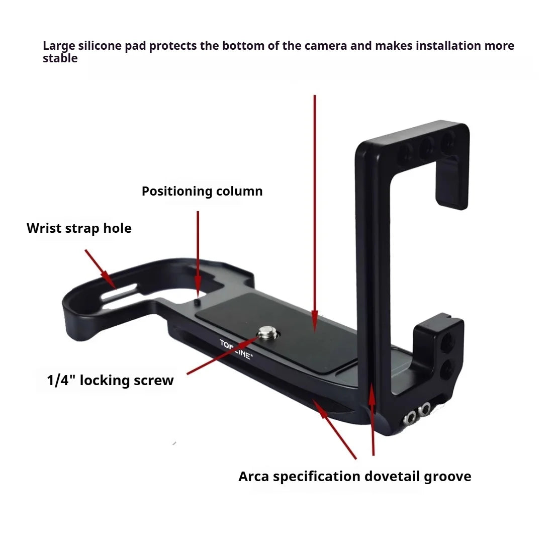 R62 L Plate for Canon EOS R5 R5C R6 R6II L Bracket with Quick Release Arca Plate Vertical Horizontal Shooting Switch for DJI RS4
