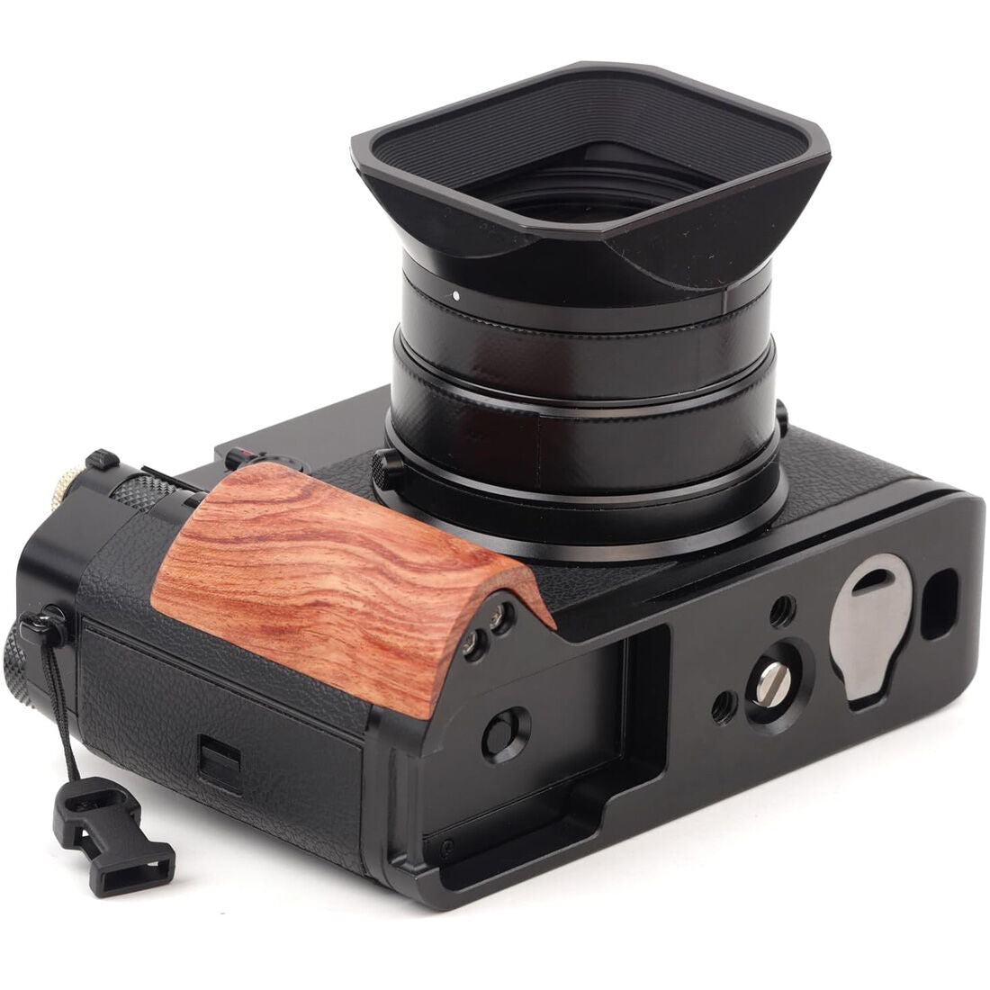 GFX100RF Handgrip L Bracket Holder with Wooden Grip for Fujifilm GFX100RF TOPCINE