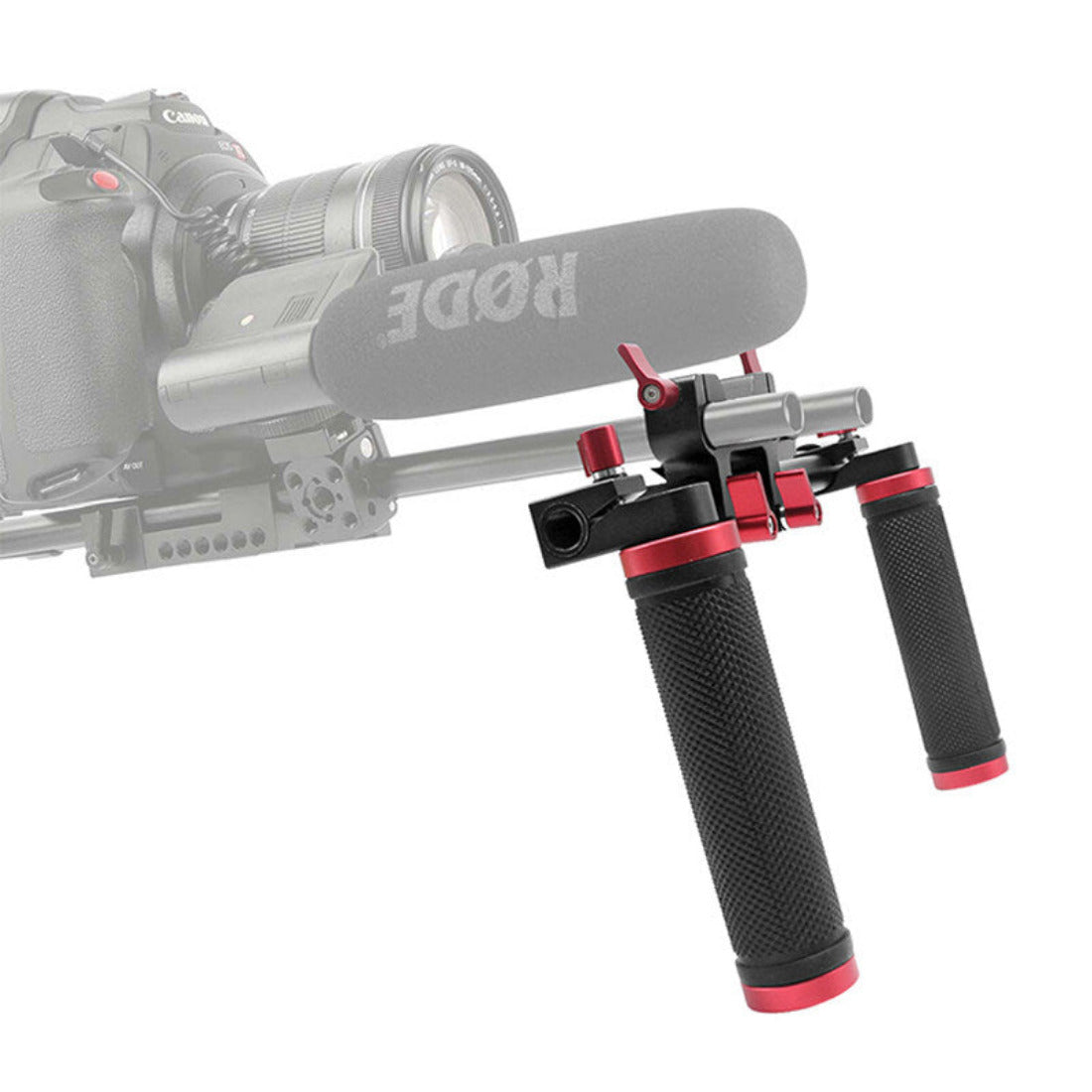 Camera Shoulder Rig Handgrip Kit with 4 Holes 15mm Clamp &15mm Rod TOPCINE