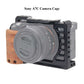Sony A7C Camera Cage with Wooden Side Grip for Video Rig camera cage TOPCINE