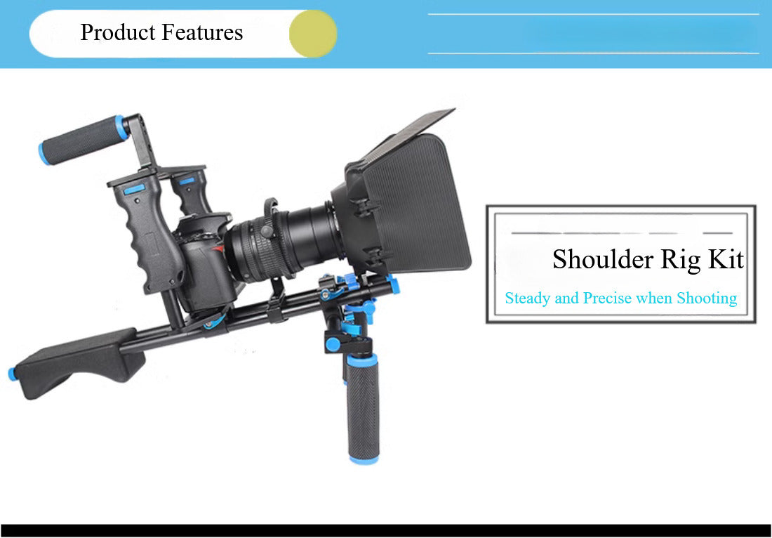 Camera Shoulder Support Rig Kit with Cage & Matte Box for Dslr Video Camcorder camera shoulder rig set TOPCINE
