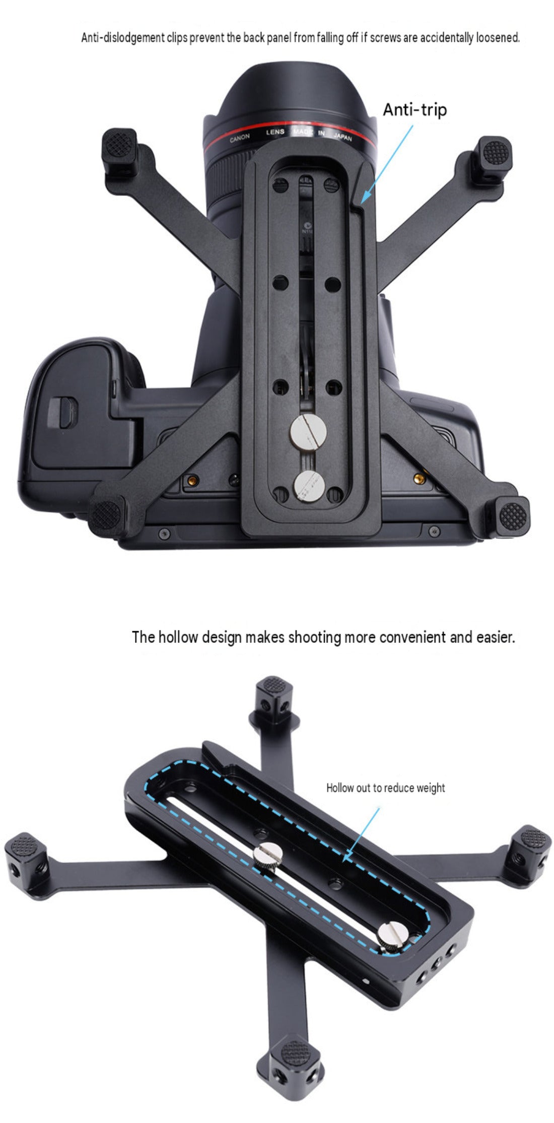 Camera Stabilizing Plate for Manfrotto Quick Release Plate with 4 Claw Topcine Official Store