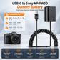 NP-FW50 Dummy Battery DC Power Adapter Cable for Sony Cameras D-Tap USBC Plug camera dummy battery TOPCINE USBC Plug