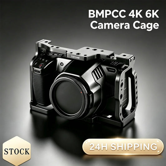 BMPCC 4K 6K Camera Cage for Blackmagic Pocket Cinema Camera with Cold Shoe camera cage TOPCINE