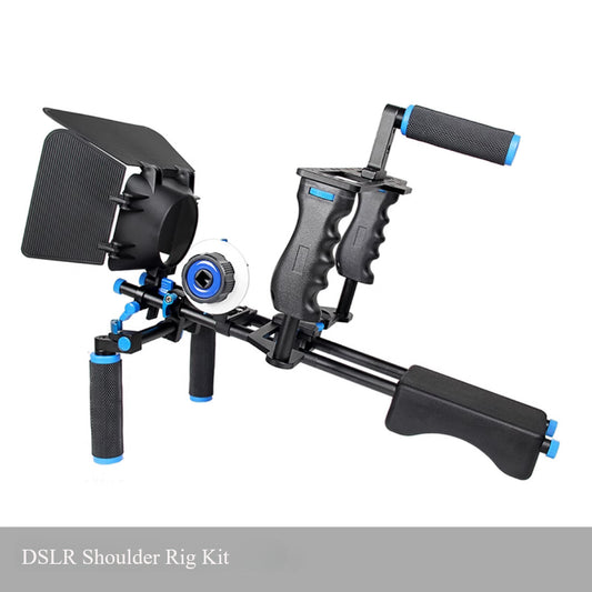 Camera Shoulder Support Rig Kit with Cage & Matte Box for Dslr Video Camcorder camera shoulder rig set TOPCINE Brown