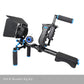Camera Shoulder Support Rig Kit with Cage & Matte Box for Dslr Video Camcorder camera shoulder rig set TOPCINE Brown