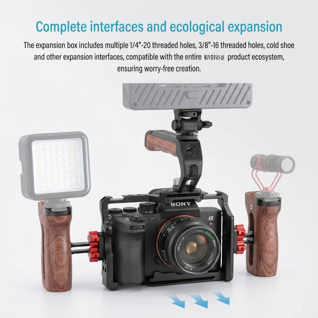 Sony A7 Camera Cage for A7RIII A7RII A7II A7III A7IV with NATO Rail camera cage Topcine Official Store