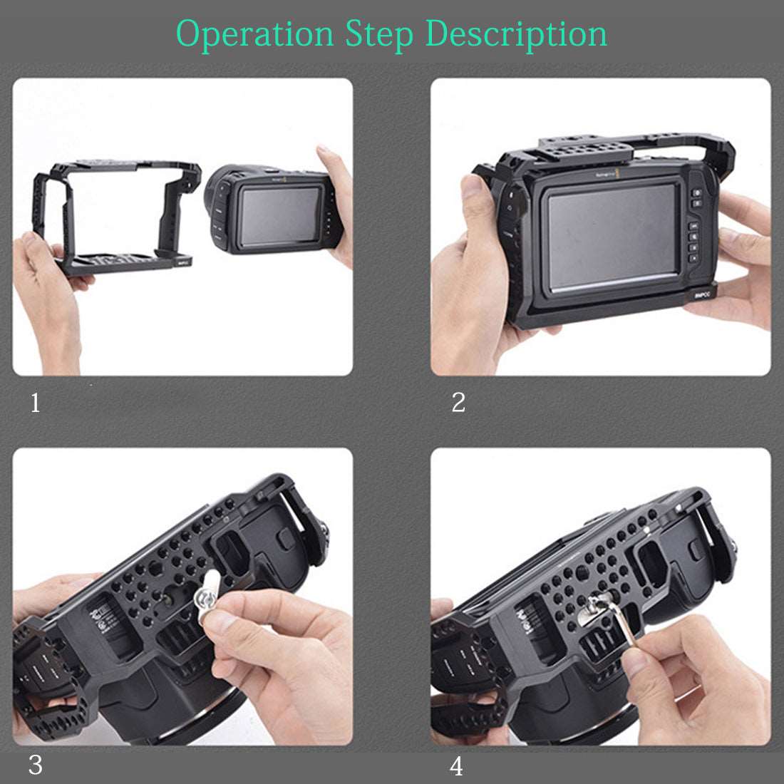 Topcine BMPCC 4K & 6K Cage for Blackmagic Design Pocket Cinema Camera 4K & 6K Camera Rig Stabilizer with Cold Shoe  TOPCINE   
