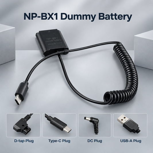 USB-C to NP-BX1 DK-X1 Dummy Battery Power Adapter DC coupler For Sony Cybershot DSC RX1 ZV1 RX100 camera dummy battery TOPCINE