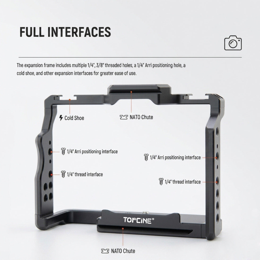 Sony A7 Camera Cage for A7RIII A7RII A7II A7III A7IV with NATO Rail camera cage Topcine Official Store