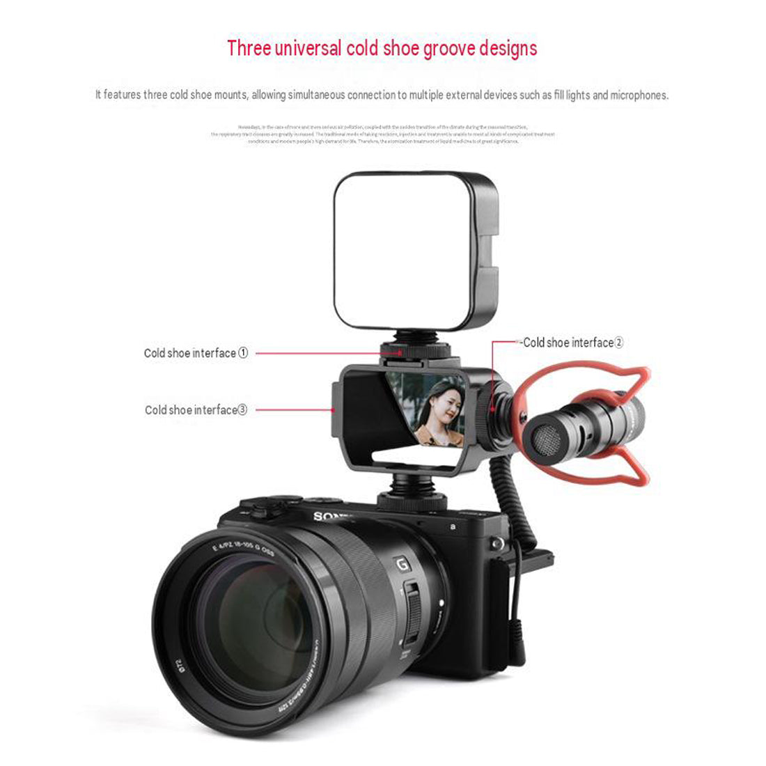 Vlog Selfie Mirror Flip Screen for Mirrorless Camera for Sony Fujifilm Canon Nikon Panasonic Cameras TOPCINE
